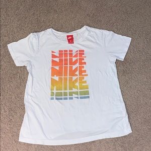 NIKE RAINBOW OMBRE LOGO T-SHIRT